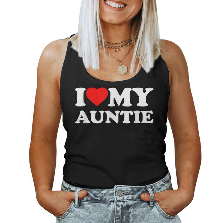I Love My Auntie Heart Women Tank Top