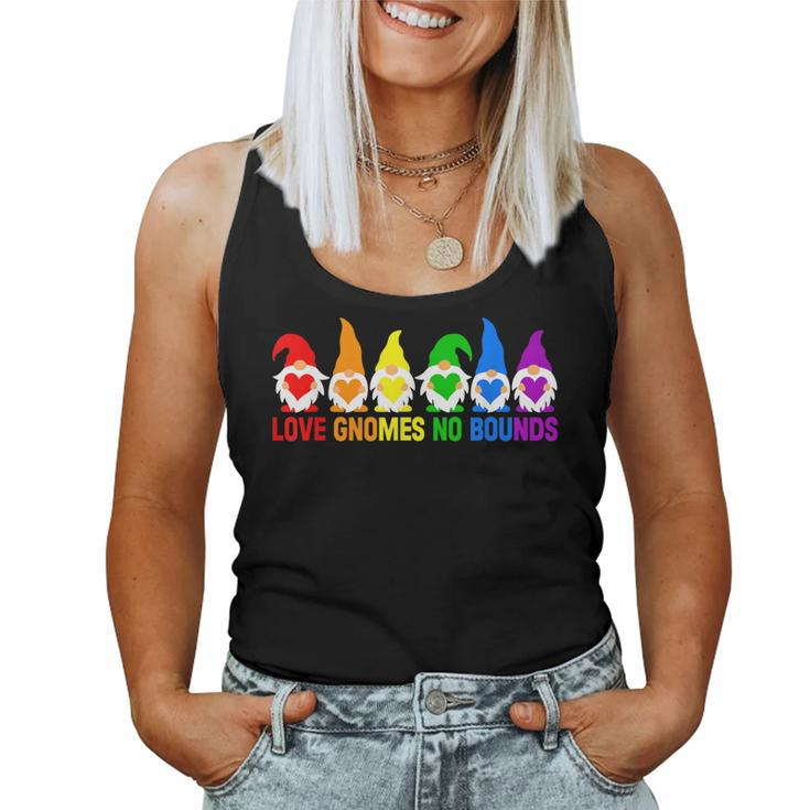 Love Lgbt Rainbow Gnomes Lgbtq Couple Squad Gay Lesbian Women Tank Top