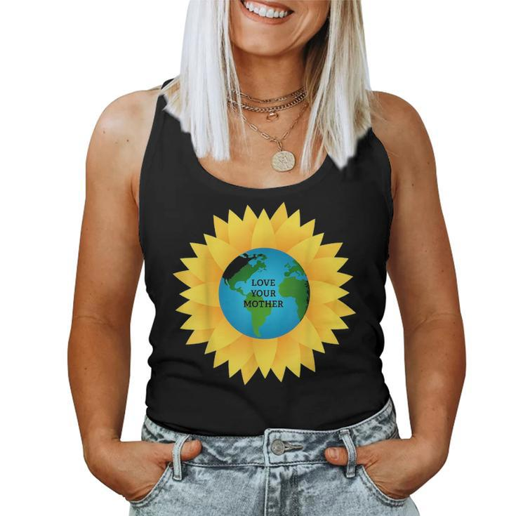 Love Your Mother Earth  Save The Planet T S Gift Women Tank Top Basic Casual Daily Weekend Graphic