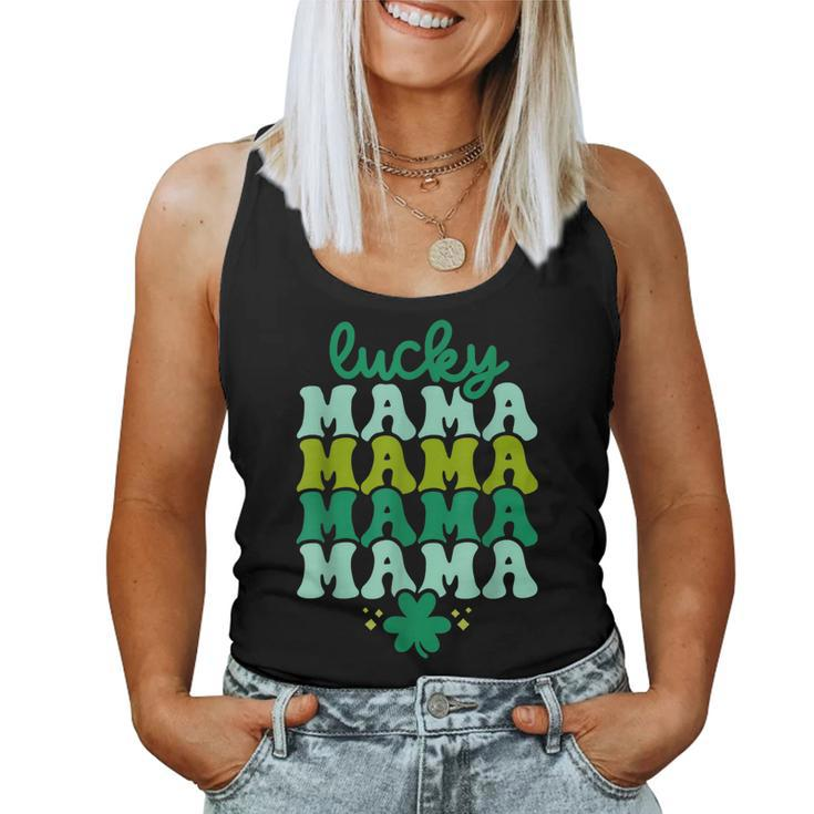 Lucky Mama Leaf Clover St Patricks Day Women Women Tank Top