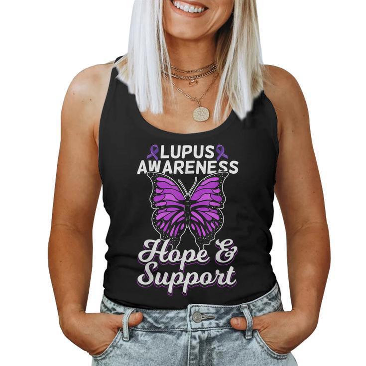 Lupus Awareness Shirt Butterfly Ribbon World Lupus Day Women Tank Top
