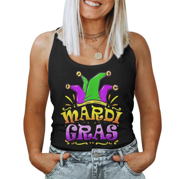 Mardi Gras Party Hat Gift Funny Ideas Outfit For Men Women  Women Tank Top Basic Casual Daily Weekend Graphic