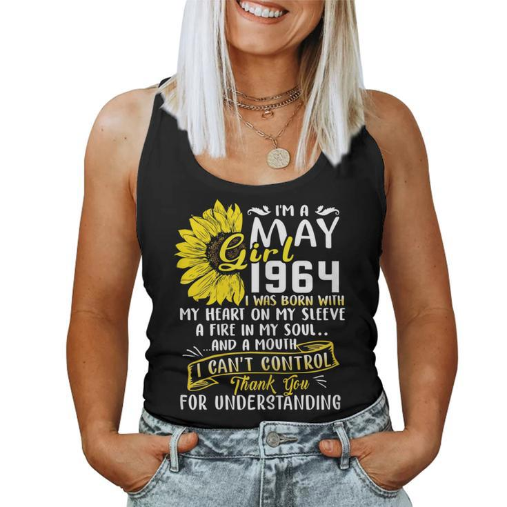 Im A May Girl 1964 Sunflower 55Th Birthday Women Tank Top