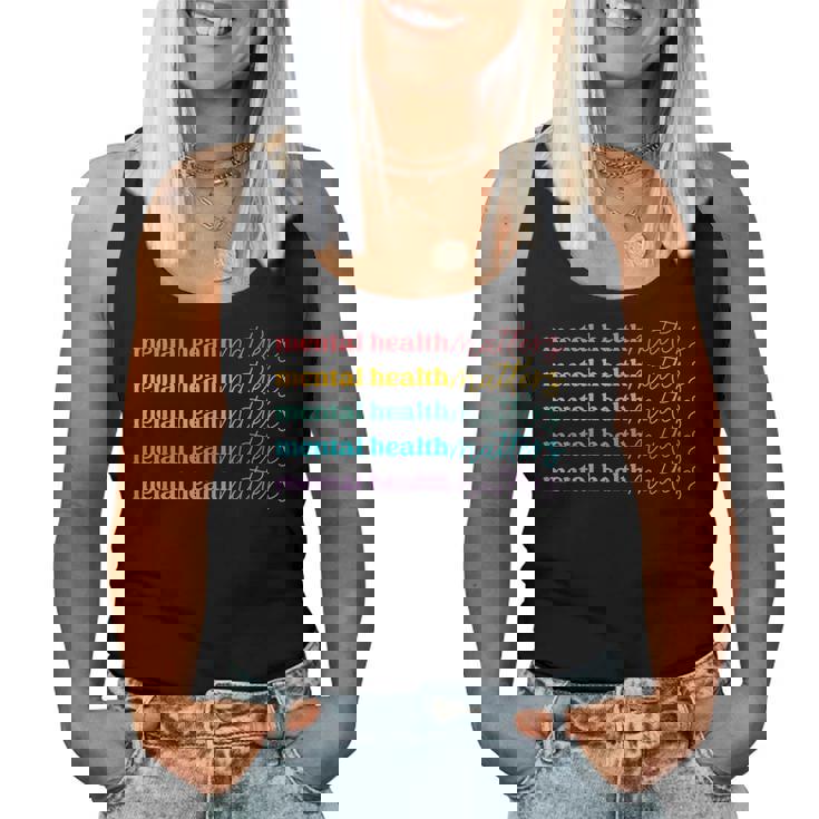 Mental Health Matters Be Kind Self Care Mental Awareness  Women Tank Top Basic Casual Daily Weekend Graphic