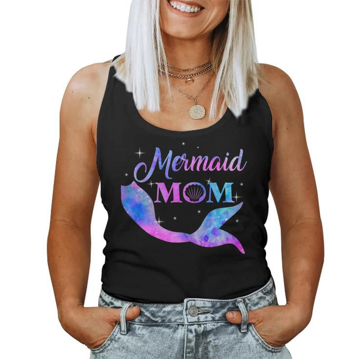 Womens Mermaid Mom Birthday Mermaid First Time Mommy New Mom Shirt Women Tank Top