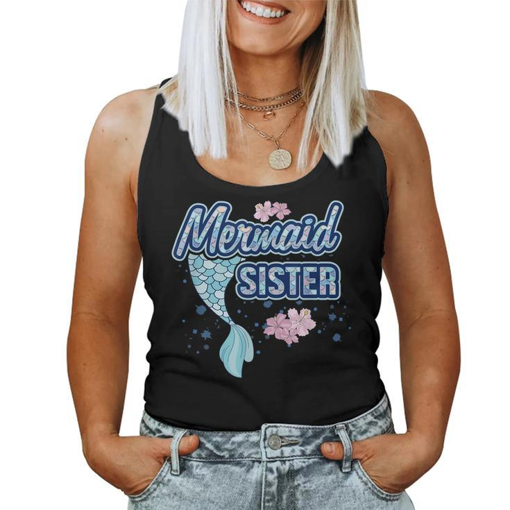 Mermaid Sister T Squad Matching Birthday Party Women Tank Top