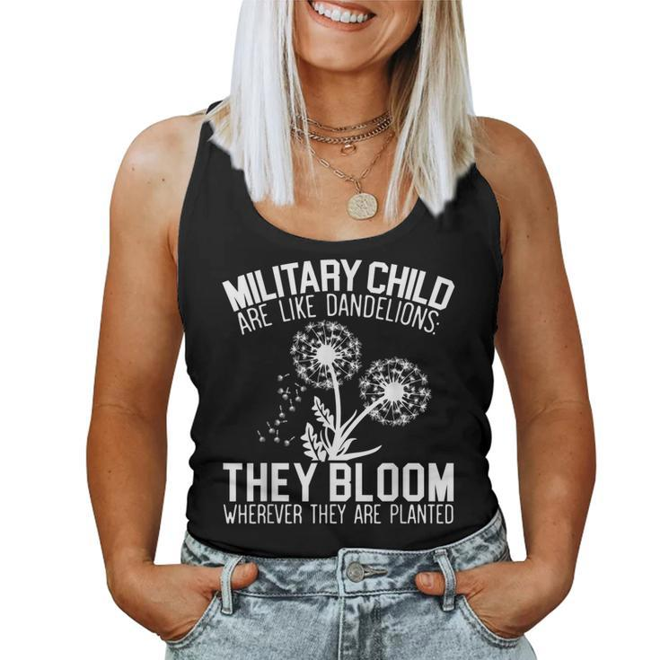 Military Child Are Like Dandelions Military Child Month  Women Tank Top Basic Casual Daily Weekend Graphic