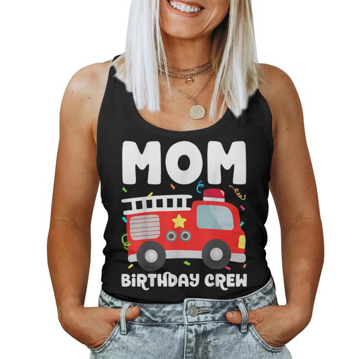 Mom Birthday Crew Fire Truck Party Firefighter Mommy Mama  Women Tank Top Basic Casual Daily Weekend Graphic