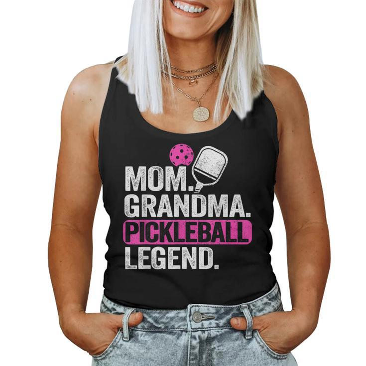 Mom Grandma Pickleball Legend Player Funny Pickle Ball  Women Tank Top Basic Casual Daily Weekend Graphic