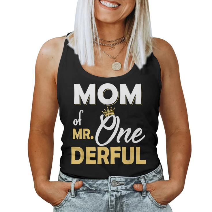 Mom Of Mr Onederful 1St Birthday One-Derful Matching  Women Tank Top Basic Casual Daily Weekend Graphic