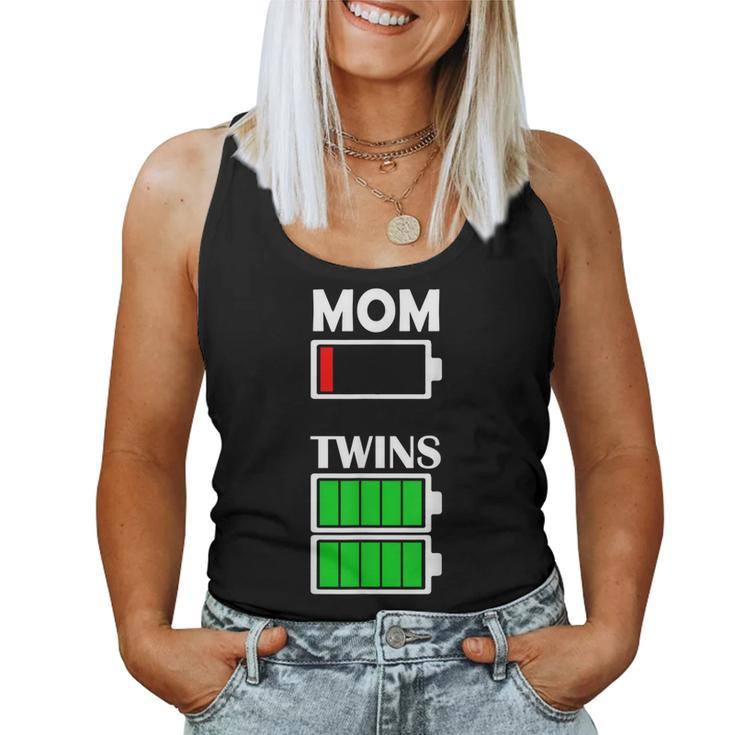 Mom Twins Low Battery Tired Mom Shirt Women Tank Top