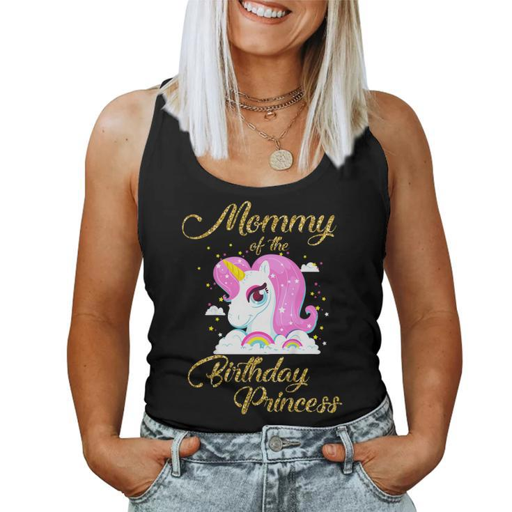 Mommy Of The Birthday Princess Unicorn Girl Mom Tshirt Women Tank Top