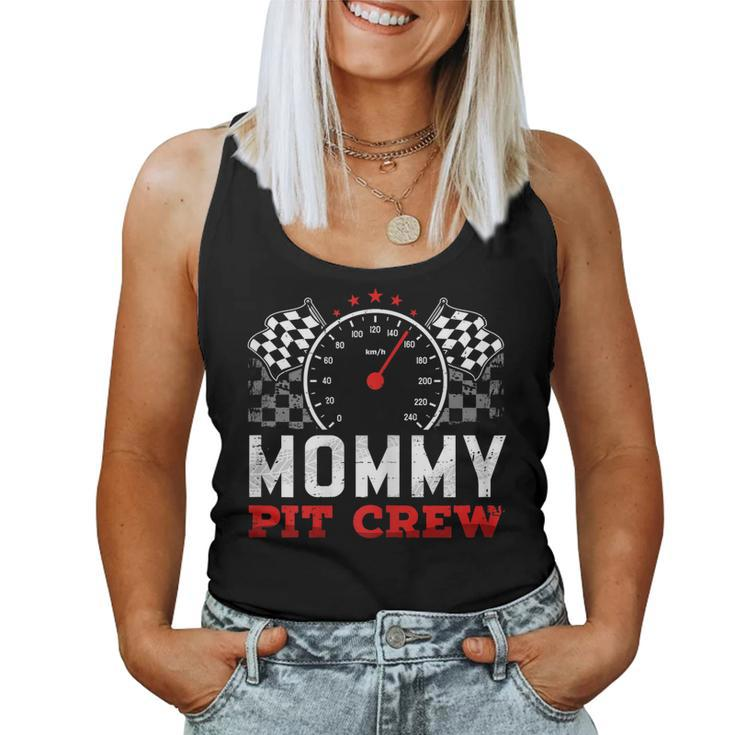 Womens Mommy Pit Crew Race Car Birthday Party Racing Family Women Tank Top