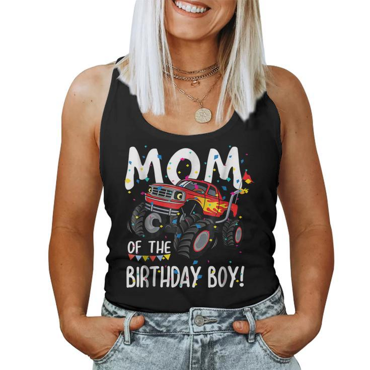 Monster Truck Party Mom Of Birthday Boy Shirt Women Tank Top