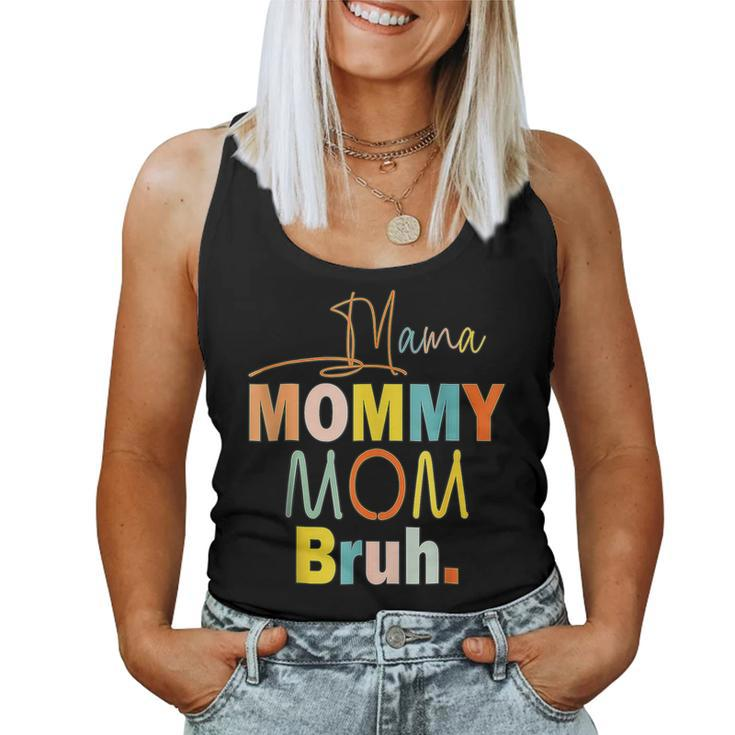 Mothers Day Quotes Mama Mommy Mom Bruh Funny Mom Life  Women Tank Top Basic Casual Daily Weekend Graphic