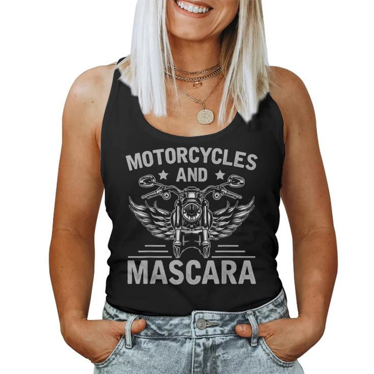 Motorcycles And Mascara Moto Rider Women Girls Biker Women Tank Top