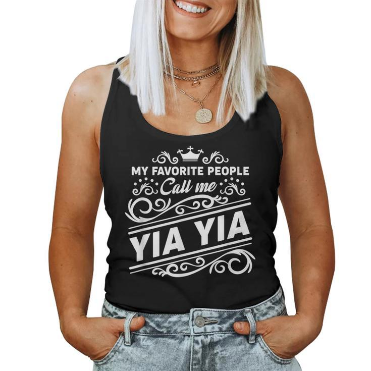 My Favorite People Call Me Yia Yia Funny Grandma T  Women Tank Top Basic Casual Daily Weekend Graphic