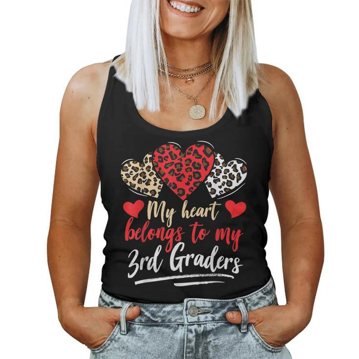 My Heart Belongs To Grader Valentines Day 3Rd Grade Teacher  Women Tank Top Basic Casual Daily Weekend Graphic