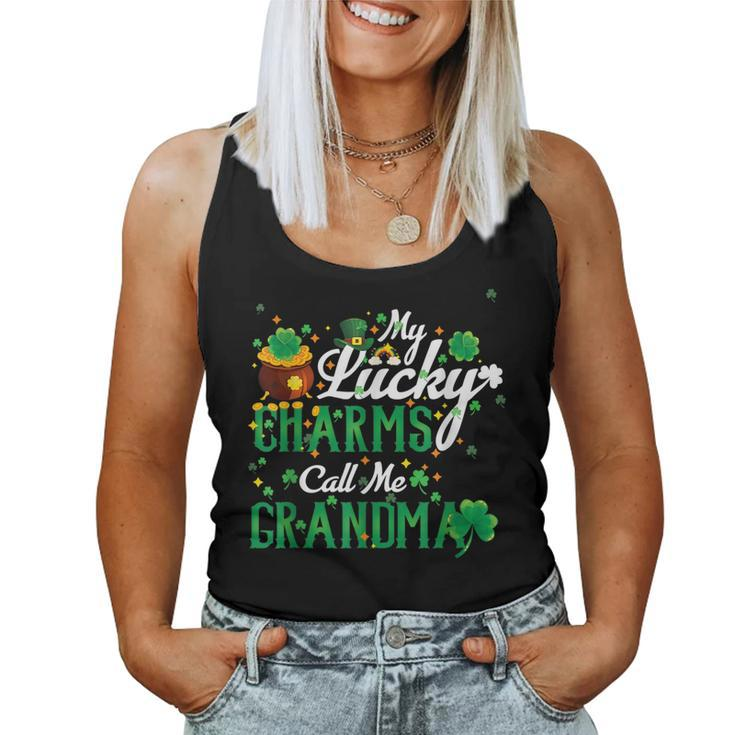 My Lucky Charms Call Me Grandma St Patricks Day Grandma  Women Tank Top Basic Casual Daily Weekend Graphic