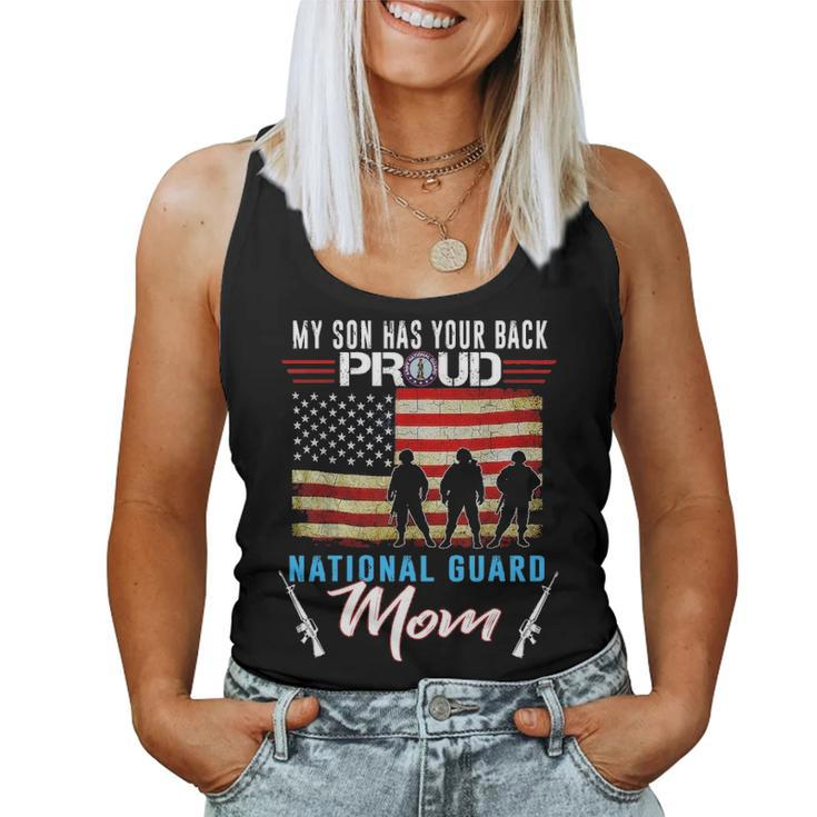 My Son Has Your Back Proud National Guard Mom Army Mom  V2 Women Tank Top Basic Casual Daily Weekend Graphic