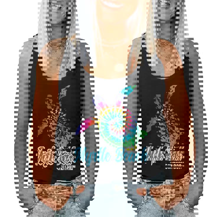 Myrtle Beach Souvenirs Tie Dye Save Sea Turtle S Carolina Women Tank Top