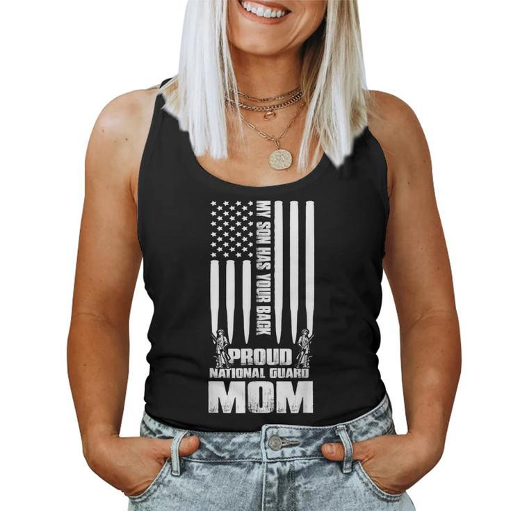 National Guard Mom My Son Has Your Back Proud Army Mother  Women Tank Top Basic Casual Daily Weekend Graphic