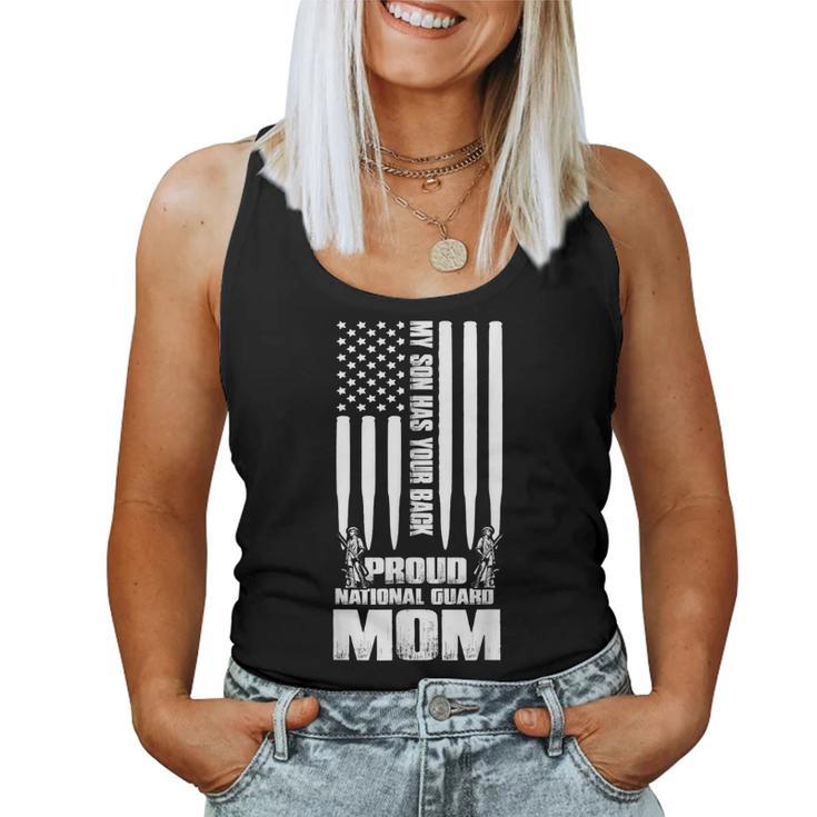 National Guard Mom My Son Has Your Back Proud Army Mother Women Tank Top Basic Casual Daily Weekend Graphic