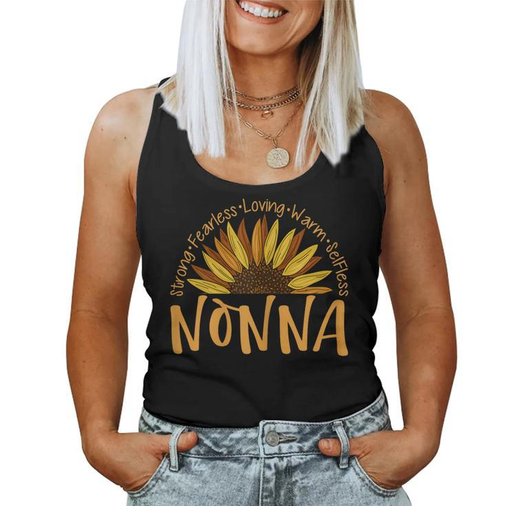 Womens Nonna Sunflower Sunflower For Nonnas Women Tank Top