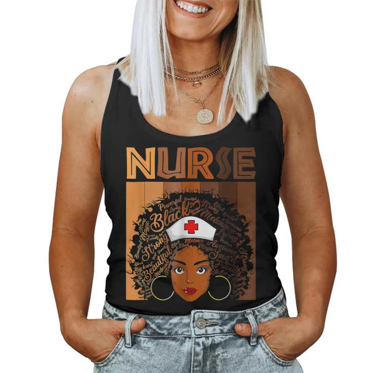 Nurse Black Women Black History Month Afro African Pride  Women Tank Top Basic Casual Daily Weekend Graphic