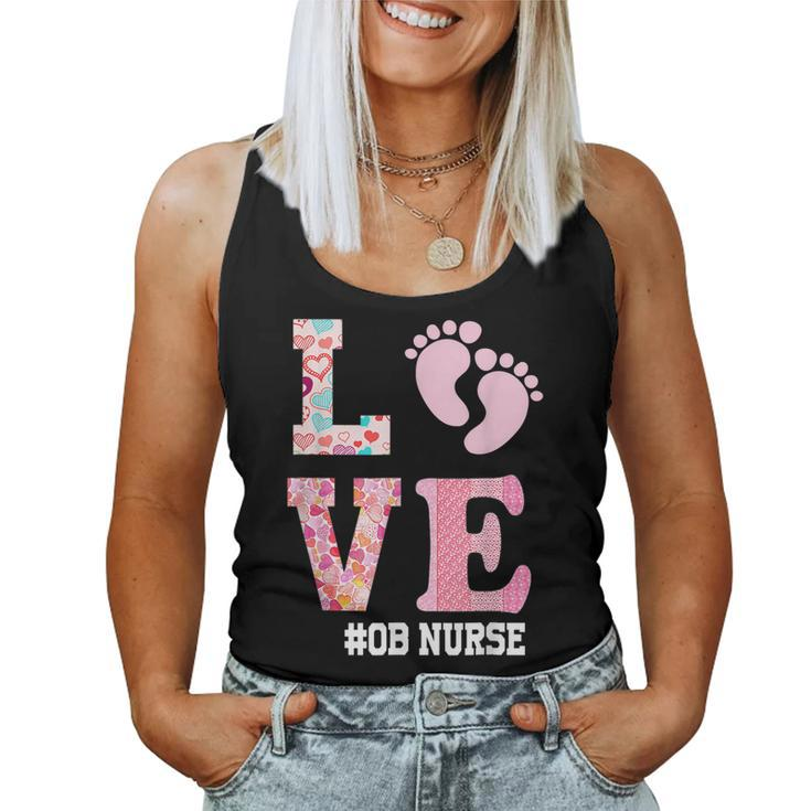 Ob Nurse Valentines Day Delivery Labor Nursing Lovers  V2 Women Tank Top Basic Casual Daily Weekend Graphic