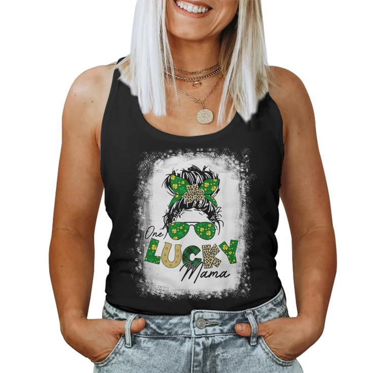 One Lucky Mama Funny Father Irish Clovers St Patricks Day  Women Tank Top Basic Casual Daily Weekend Graphic