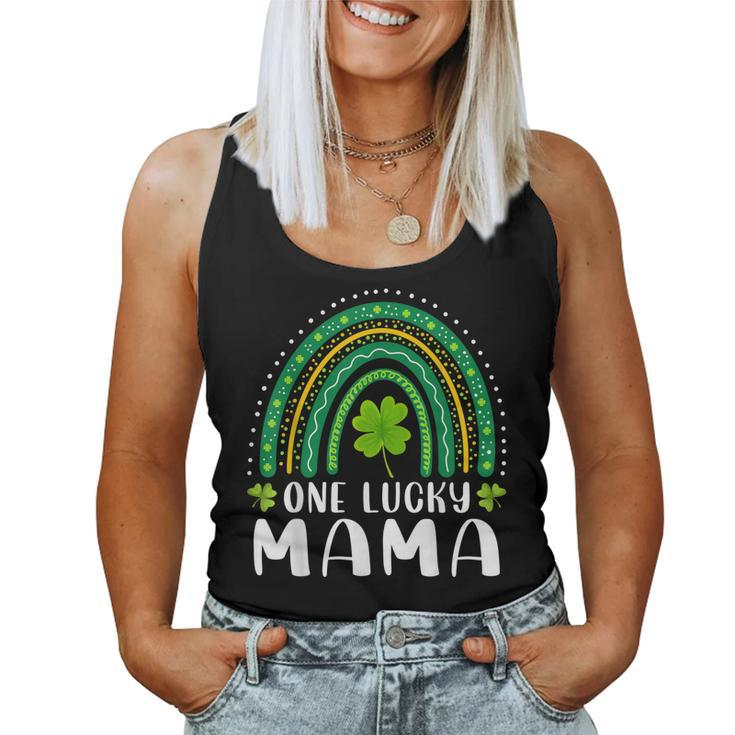 One Lucky Mama Rainbow Saint Patricks Day Lucky Mom Mother  Women Tank Top Basic Casual Daily Weekend Graphic