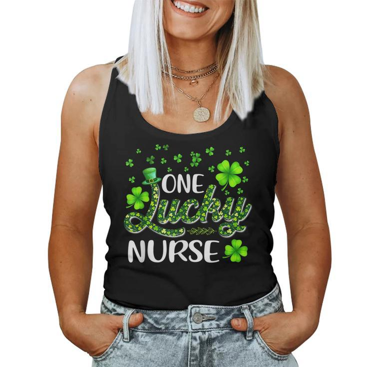 One Lucky Nurse Cute Gnome Shamrock St Patricks Day  V2 Women Tank Top Basic Casual Daily Weekend Graphic