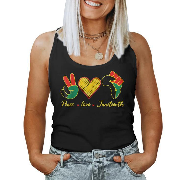 Peace Love Black History Month Afro African Pride Women Men  Women Tank Top Basic Casual Daily Weekend Graphic