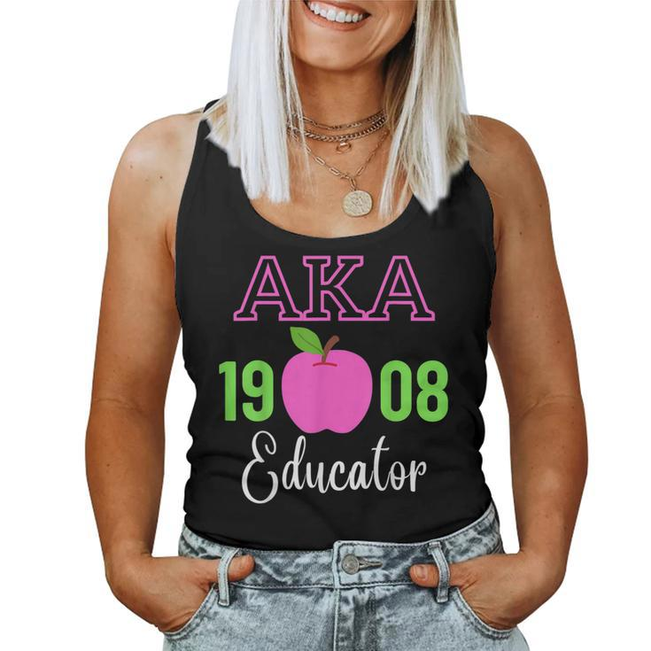 Pink Green Aka Educator Black History Month Teacher Squad Women Tank Top