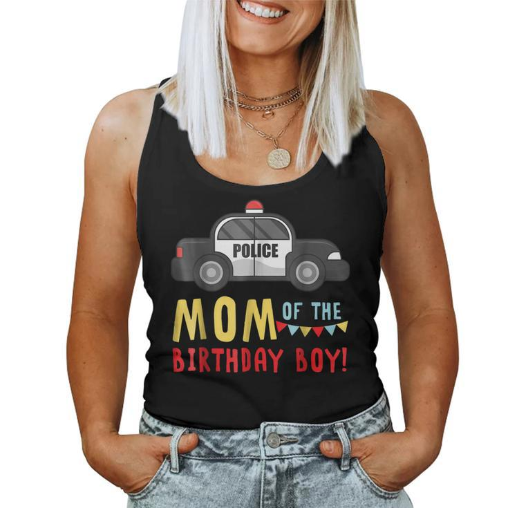 Police Car Mom Of The Birthday Boys Women Tank Top