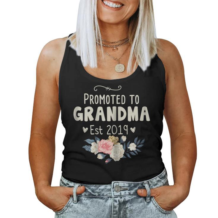 Womens Promoted To Grandma Est 2019 New Grandma Women Tank Top