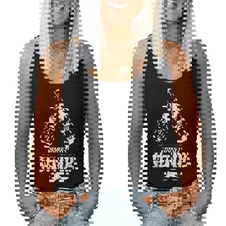 Promoted To Grandpa Beer Milk Bottle Cute Women Tank Top