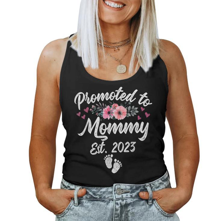 Promoted To Mommy Est 2023 New Mom First Mommy Women Tank Top