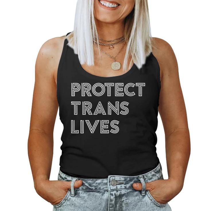 Womens Protect Trans Lives Transgender Lgbt Pride Women Tank Top