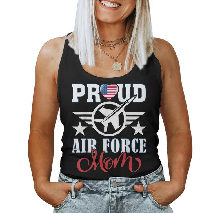 Proud Air Force Mom Us Heart Mom Grandma Women Tank Top
