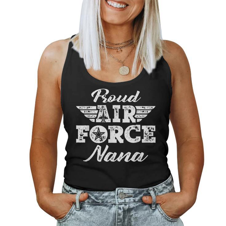 Proud Air Force Nana Pride Military Family Grandmother Gifts  Women Tank Top Basic Casual Daily Weekend Graphic