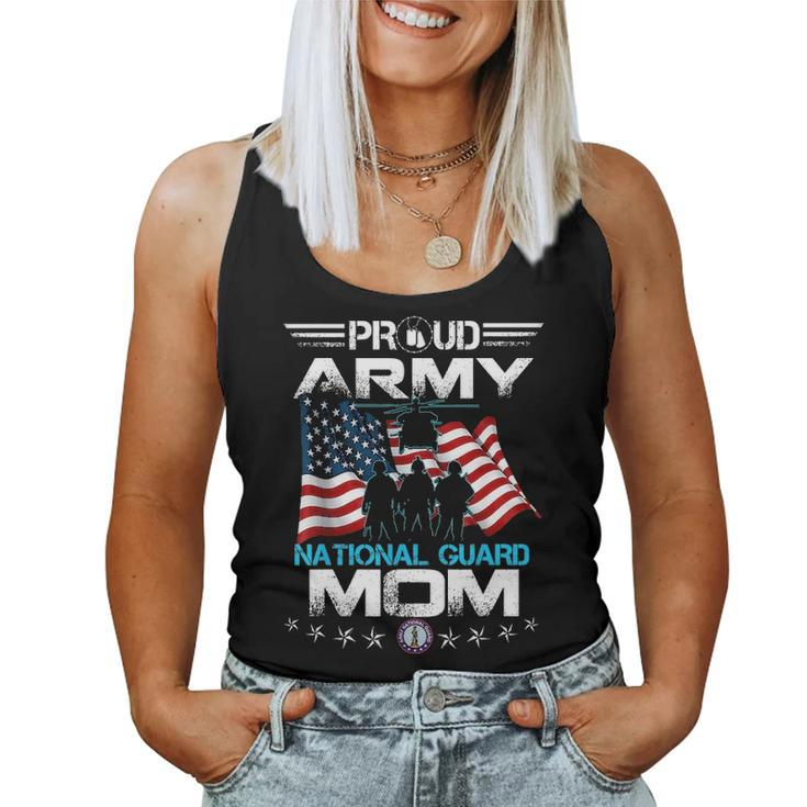 Proud Army National Guard Mom US Military Gift Women Tank Top Basic Casual Daily Weekend Graphic