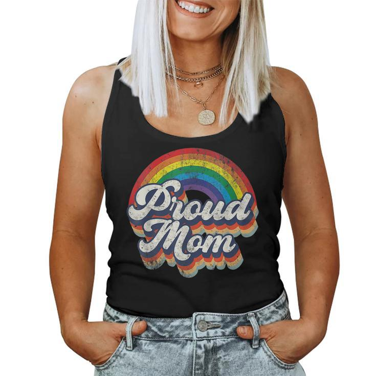 Proud Gay Pride Mom Rainbow Flag Lgbt Women Tank Top