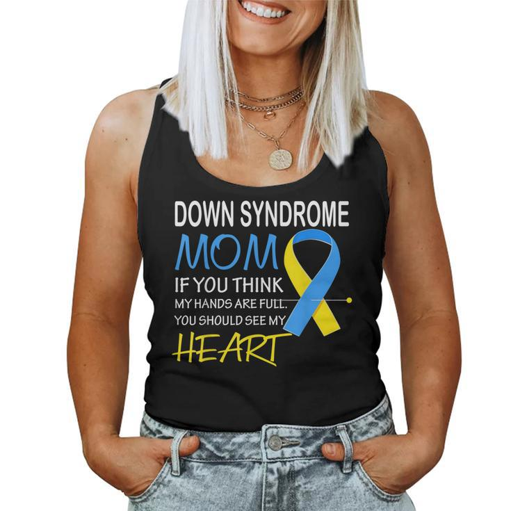 Proud Mom Of A T21 Warrior Down Syndrome Awareness Women Tank Top