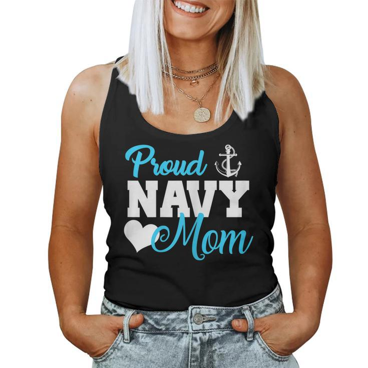 Proud Navy Mom Military Family Navy Mom Women Women Tank Top
