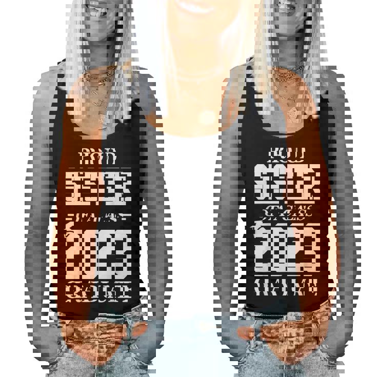 Proud Sister Graduation Senior 23 Grad Class Of 2023 Women Tank Top