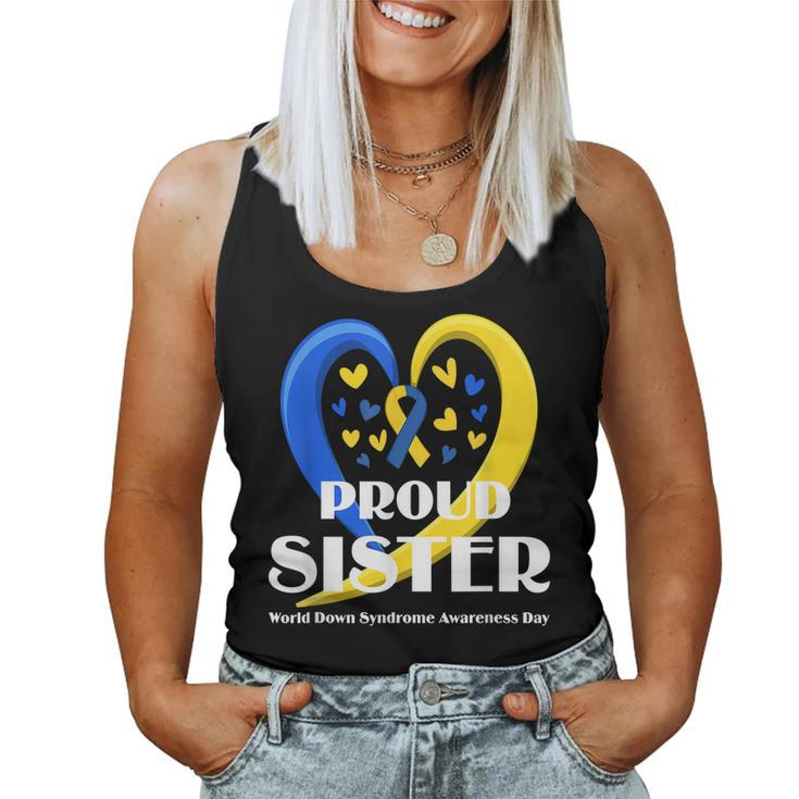 Proud Sister World Down Syndrome Awareness Day Women Tank Top