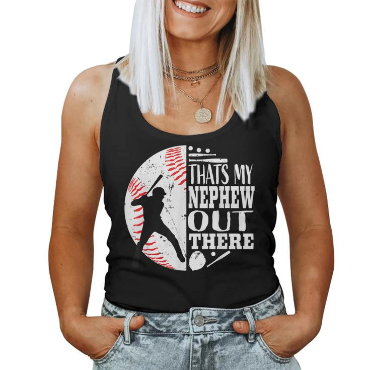 Proud Thats My Nephew Out There Baseball Aunt Uncle Graphic  Women Tank Top Basic Casual Daily Weekend Graphic