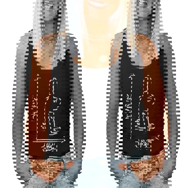 Rabbit Or Duck Wildlife Animal Diptych Rabbit Women Tank Top